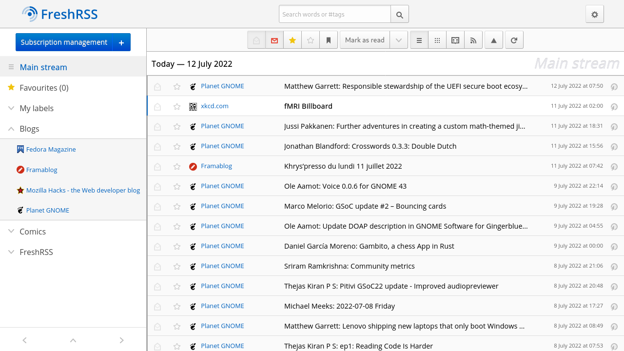FreshRSS // CasaOS App Store